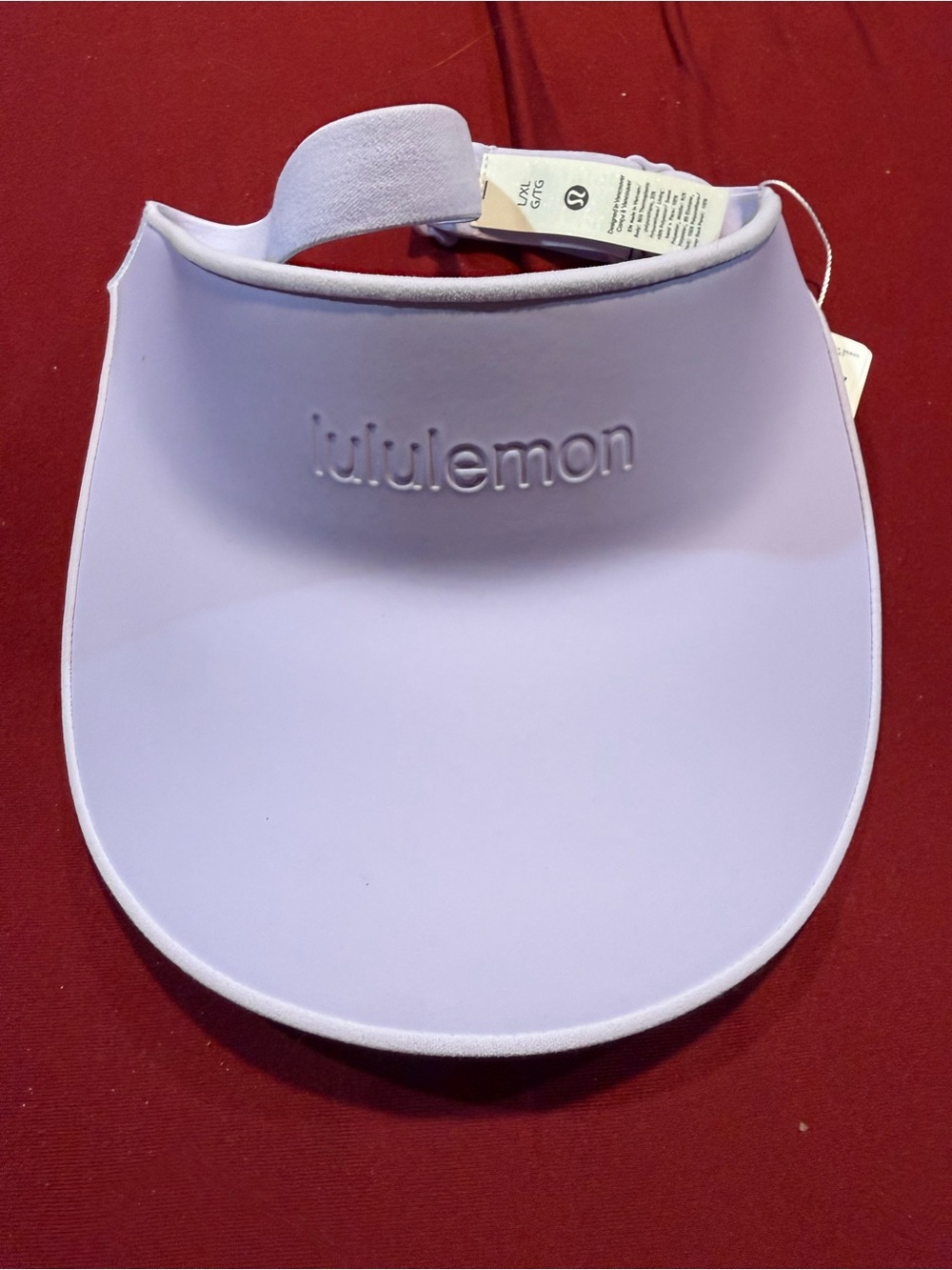 lululemon athletica lavender frost removable sweatband visor. Size L/XL. NWT.